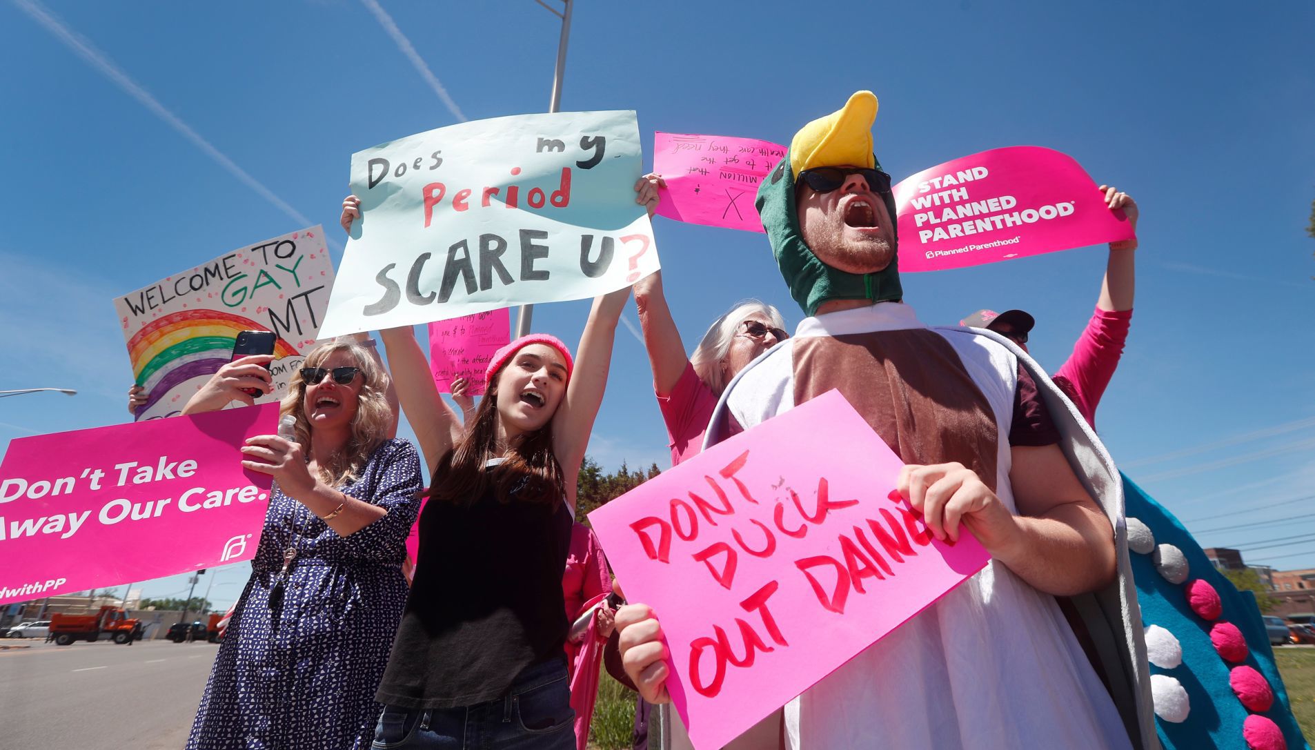 Protesting Pence